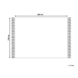Narzuta na łóżko BERE Bawełna 150 x 200 cm Złamana biel Narzuta na łóżko BERE Bawełna 150 x 200 cm Złamana biel