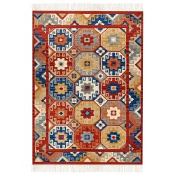 Dywan wełniany kilim 200 x 300 cm wielokolorowy LUSARAT Dywan wełniany kilim 200 x 300 cm wielokolorowy LUSARAT
