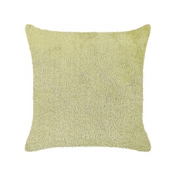 Poduszka dekoracyjna PILEA Sztuczne futro 45 x 45 cm Jasnozielony Jednolity