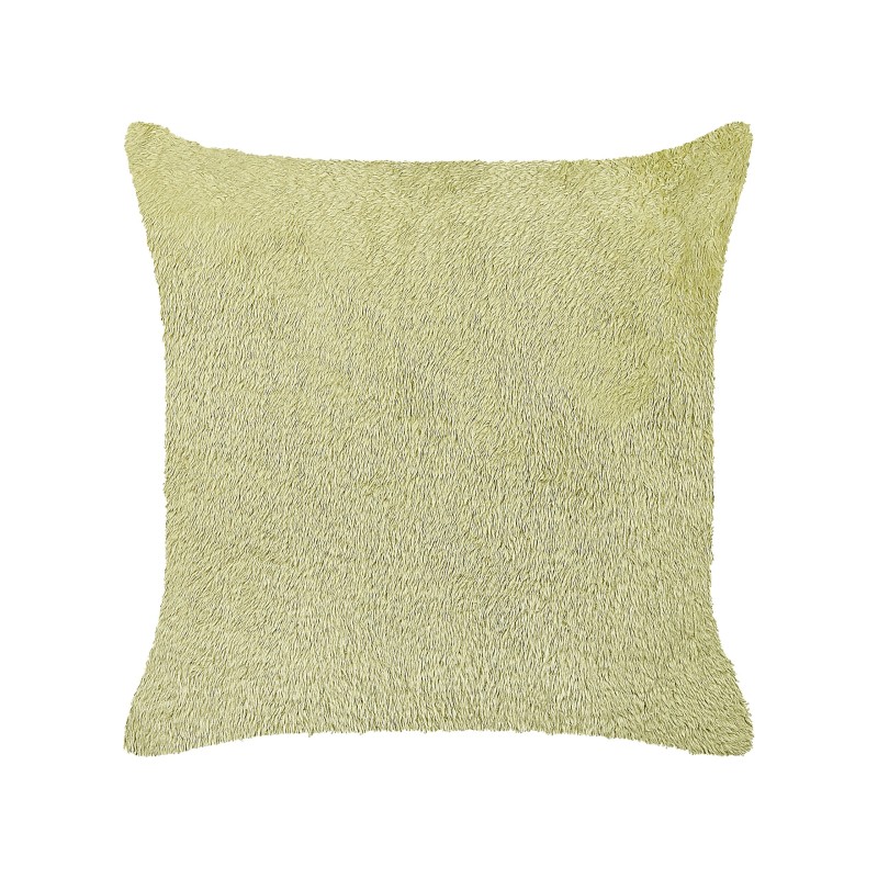 Poduszka dekoracyjna PILEA Sztuczne futro 45 x 45 cm Jasnozielony Jednolity Poduszka dekoracyjna PILEA Sztuczne futro 45 x 45 cm Jasnozielony Jednolity