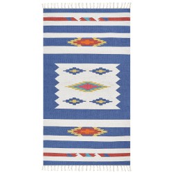 Dywan bawełniany kilim 80 x 150 cm wielokolorowy VARSER Dywan bawełniany kilim 80 x 150 cm wielokolorowy VARSER