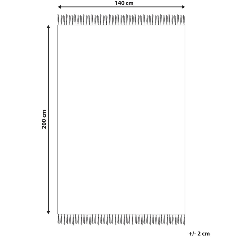 Dywan z juty 140 x 200 cm beżowy ADABAG Dywan z juty 140 x 200 cm beżowy ADABAG