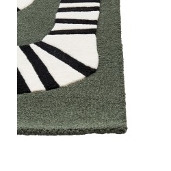 Dywan wełniany motyw węża 160 x 230 cm zielony OKAPI Dywan wełniany motyw węża 160 x 230 cm zielony OKAPI