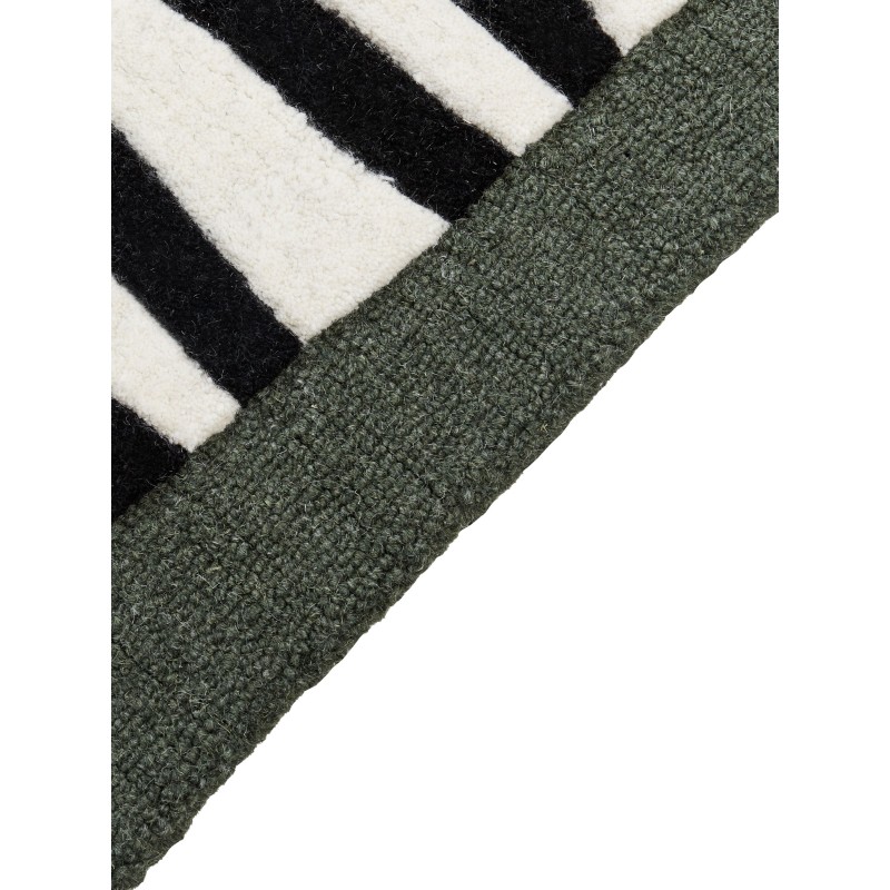 Dywan wełniany motyw węża 160 x 230 cm zielony OKAPI Dywan wełniany motyw węża 160 x 230 cm zielony OKAPI