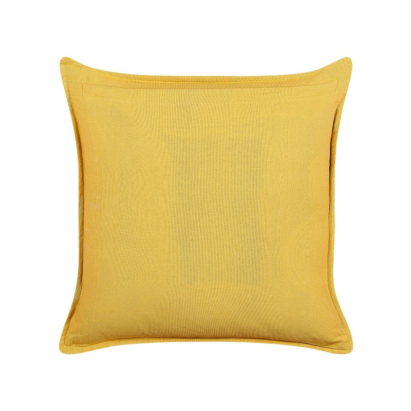 Poduszka dekoracyjna RAPIS Welur 45 x 45 cm Żółty Wzór geometryczny Poduszka dekoracyjna RAPIS Welur 45 x 45 cm Żółty Wzór geometryczny