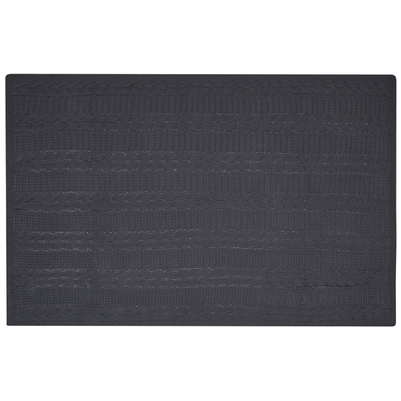 Koc FETHIYE Bawełna 140 x 170 cm Ciemnoszary Koc FETHIYE Bawełna 140 x 170 cm Ciemnoszary