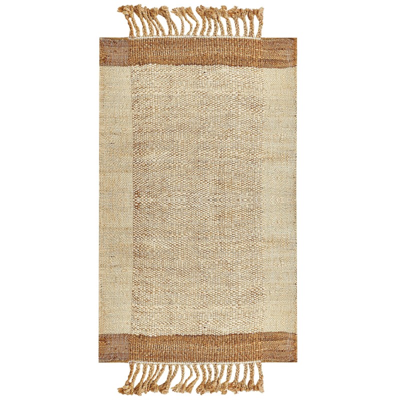 Dywan z juty 80 x 150 cm beżowy DEDEMLI Dywan z juty 80 x 150 cm beżowy DEDEMLI