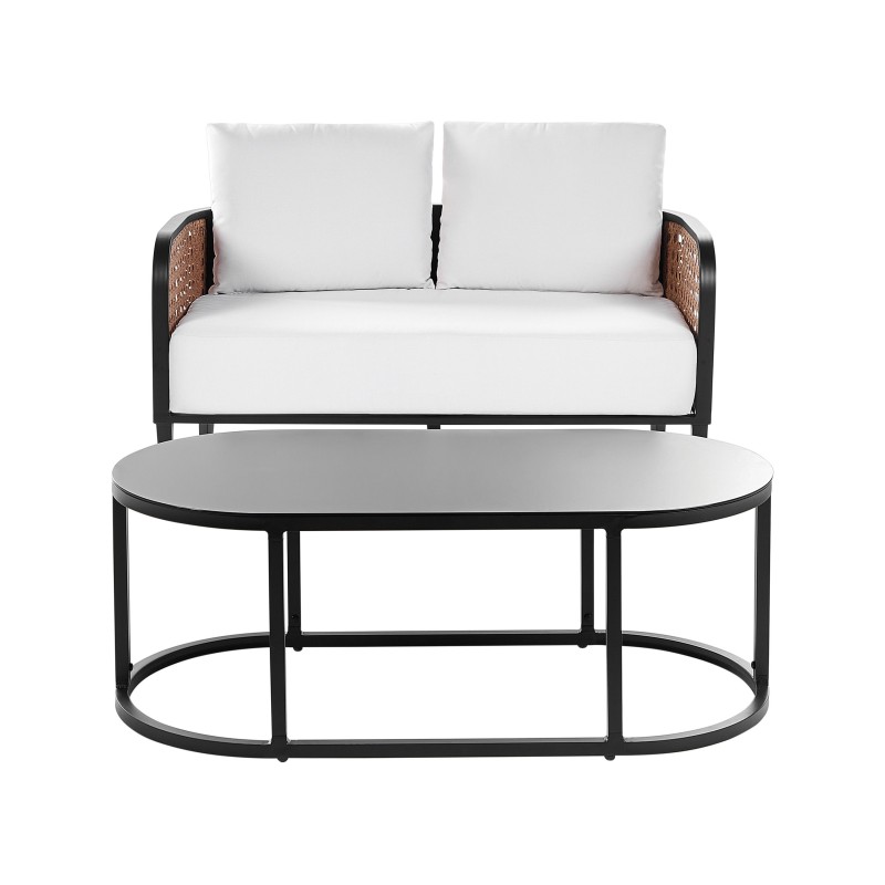 Sofa ogrodowa 2-osobowa złamana biel MONTEFALCO Sofa ogrodowa 2-osobowa złamana biel MONTEFALCO