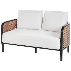 Sofa ogrodowa 2-osobowa złamana biel MONTEFALCO Sofa ogrodowa 2-osobowa złamana biel MONTEFALCO