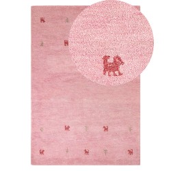 Dywan wełniany gabbeh 140 x 200 cm różowy YULAFI