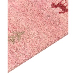Dywan wełniany gabbeh 140 x 200 cm różowy YULAFI Dywan wełniany gabbeh 140 x 200 cm różowy YULAFI