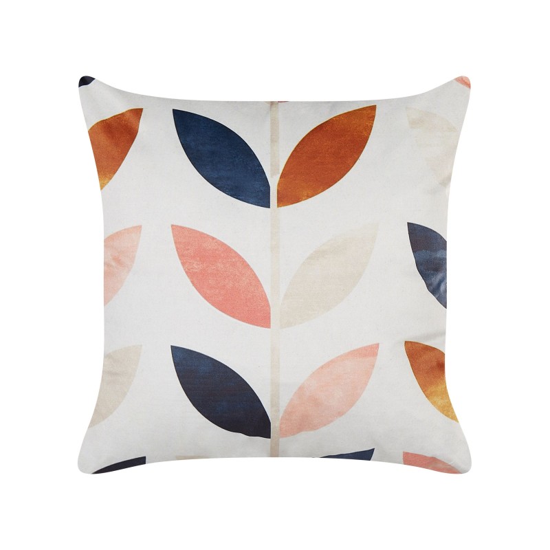 Zestaw 2 poduszek dekoracyjnych QUINOA Welur 45 x 45 cm Kolorowy Wzór roślinny Zestaw 2 poduszek dekoracyjnych QUINOA Welur 45 x 45 cm Kolorowy Wzór roślinny
