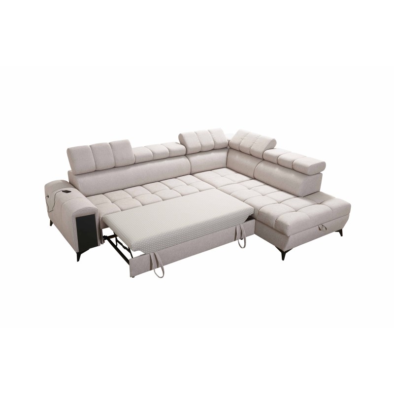 Venna VII corner sofa with sleeping function, USB port, and opening bar Plusz, Avra 12 Venna VII corner sofa with sleeping function, USB port, and opening bar Plusz, Avra 12