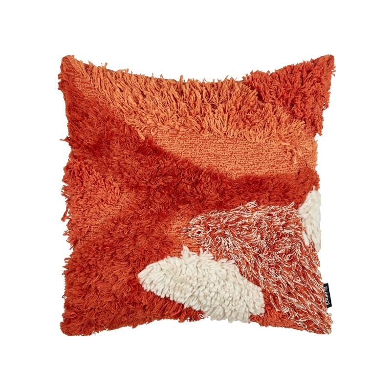 Zestaw 2 poduszek dekoracyjnych SAGENIA Bawełna 45 x 45 cm Pomarańczowy Wzór abstrakcyjny Zestaw 2 poduszek dekoracyjnych SAGENIA Bawełna 45 x 45 cm Pomarańczowy Wzór abstrakcyjny