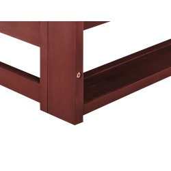 Sofa ogrodowa z certyfikowanego drewna 3-osobowa mahoniowy brąz TRANI Sofa ogrodowa z certyfikowanego drewna 3-osobowa mahoniowy brąz TRANI
