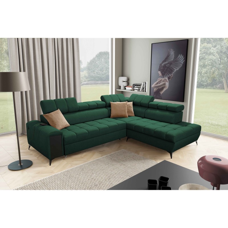 Venna VII corner sofa with sleeping function, USB port, and opening bar Plusz, Avra 12 Venna VII corner sofa with sleeping function, USB port, and opening bar Plusz, Avra 12