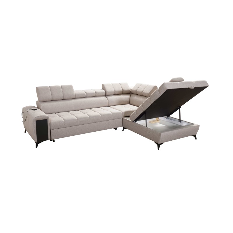 Venna VII corner sofa with a sleeping function, USB port, and an opening bar Plush, Avra 9 Venna VII corner sofa with a sleeping function, USB port, and an opening bar Plush, Avra 9