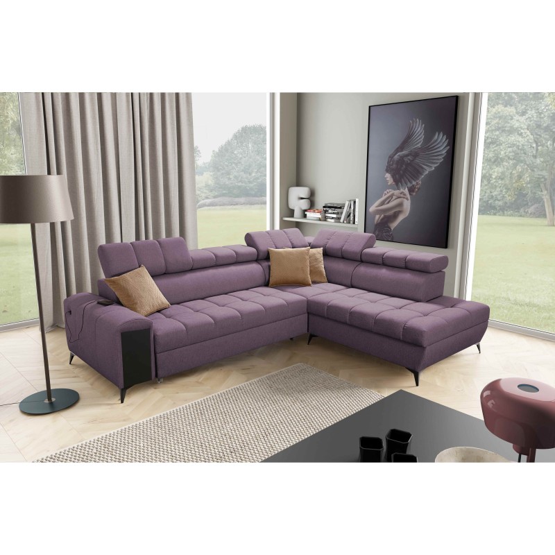 Venna VII corner sofa with a sleeping function, USB port, and an opening bar Plush, Avra 9 Venna VII corner sofa with a sleeping function, USB port, and an opening bar Plush, Avra 9