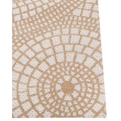 Dywan z juty 200 x 300 cm beżowy z białym ARIBA Dywan z juty 200 x 300 cm beżowy z białym ARIBA