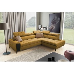 Venna VII corner sofa with sleeping function, USB port, and opening bar Plusz, Avra 7