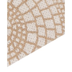 Dywan z juty 200 x 300 cm beżowy z białym ARIBA Dywan z juty 200 x 300 cm beżowy z białym ARIBA
