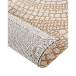 Dywan z juty 200 x 300 cm beżowy z białym ARIBA Dywan z juty 200 x 300 cm beżowy z białym ARIBA