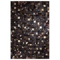 Dywan patchwork skórzany 140 x 200 cm brązowy BANDIRMA Dywan patchwork skórzany 140 x 200 cm brązowy BANDIRMA