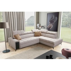 Venna VII corner sofa with a sleeping function, USB port, and opening bar Plush, Avra 2