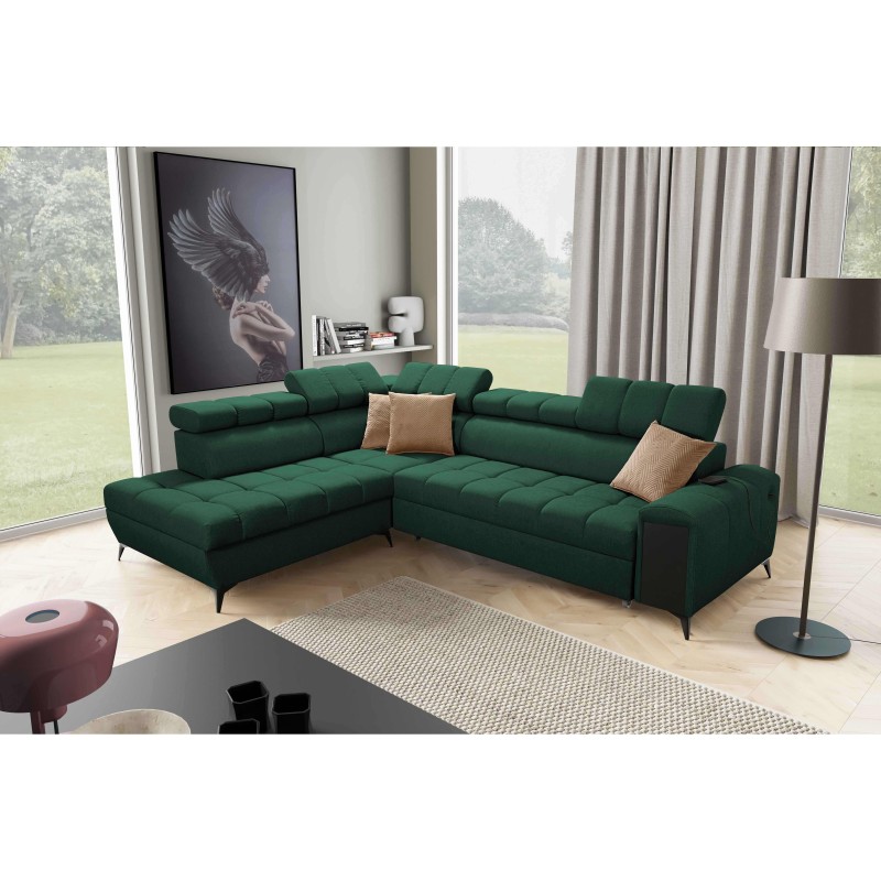 Venna VII corner sofa with sleeping function, USB port, and opening bar Plusz, Avra 12 Venna VII corner sofa with sleeping function, USB port, and opening bar Plusz, Avra 12