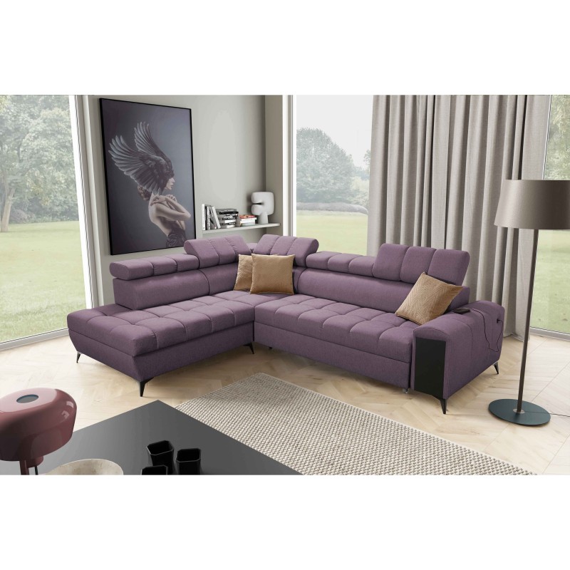 Venna VII corner sofa with a sleeping function, USB port, and an opening bar Plush, Avra 9 Venna VII corner sofa with a sleeping function, USB port, and an opening bar Plush, Avra 9