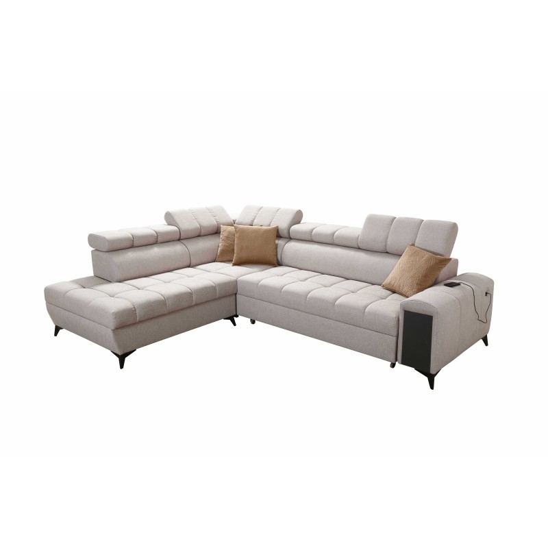 Venna VII corner sofa with a sleeping function, USB port, and opening bar Plush, Avra 2 Venna VII corner sofa with a sleeping function, USB port, and opening bar Plush, Avra 2