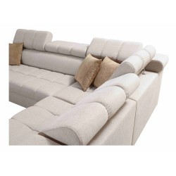 Sofá esquinero Venna III con función de cama, puerto USB y bar con apertura - Terciopelo, Avra 16 Sofá esquinero Venna III con función de cama, puerto USB y bar con apertura - Terciopelo, Avra 16