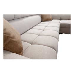 Sofá esquinero Venna III con función de cama, puerto USB y bar con apertura - Terciopelo, Avra 16 Sofá esquinero Venna III con función de cama, puerto USB y bar con apertura - Terciopelo, Avra 16