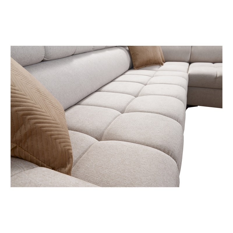 Esquina Venna III con función de cama, puerto USB y bar abierto - Terciopelo, Avra 9 Esquina Venna III con función de cama, puerto USB y bar abierto - Terciopelo, Avra 9