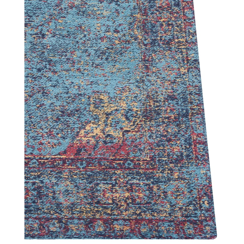 Dywan bawełniany 200 x 300 cm niebieski KANSU Dywan bawełniany 200 x 300 cm niebieski KANSU