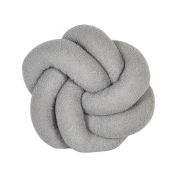 Poduszka dekoracyjna ANGELONIA Boucle 45 x 45 cm Szary Jednolity
