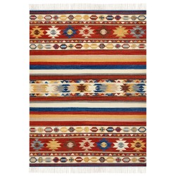 Dywan wełniany kilim 160 x 230 cm wielokolorowy JRARAT Dywan wełniany kilim 160 x 230 cm wielokolorowy JRARAT