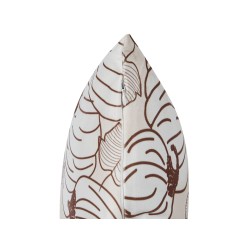 Zestaw 2 poduszek dekoracyjnych GOURD Welur 45 x 45 cm Beżowy Wzór roślinny Zestaw 2 poduszek dekoracyjnych GOURD Welur 45 x 45 cm Beżowy Wzór roślinny