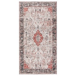 Dywan bawełniany 80 x 150 cm czerwony z beżowym ATTERA Dywan bawełniany 80 x 150 cm czerwony z beżowym ATTERA