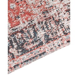 Dywan bawełniany 80 x 150 cm czerwony z beżowym ATTERA Dywan bawełniany 80 x 150 cm czerwony z beżowym ATTERA
