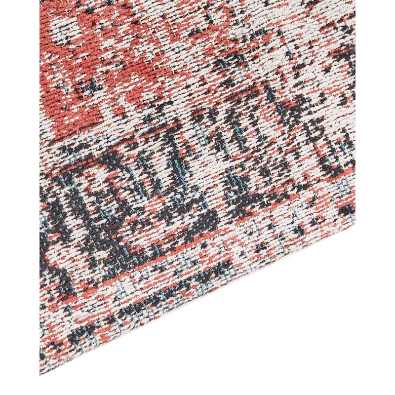 Dywan bawełniany 80 x 150 cm czerwony z beżowym ATTERA Dywan bawełniany 80 x 150 cm czerwony z beżowym ATTERA