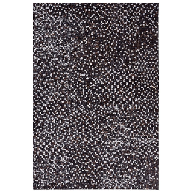 Dywan patchwork skórzany 160 x 230 cm brązowy AKKESE Dywan patchwork skórzany 160 x 230 cm brązowy AKKESE