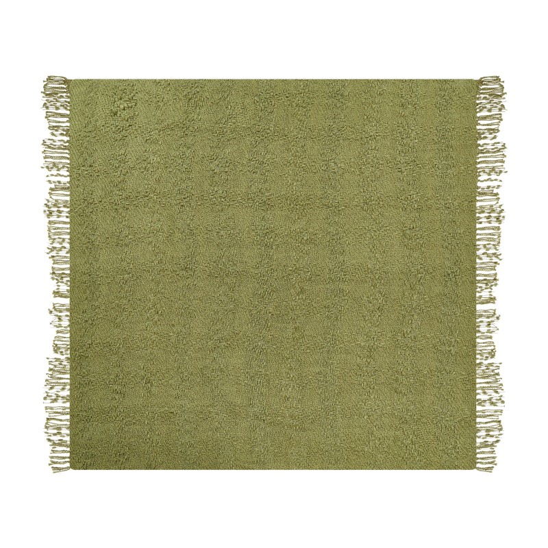 Koc VELLA Bawełna 200 x 220 cm Oliwkowy Koc VELLA Bawełna 200 x 220 cm Oliwkowy