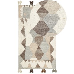 Dywan wełniany kilim 80 x 150 cm wielokolorowy ARALEZ