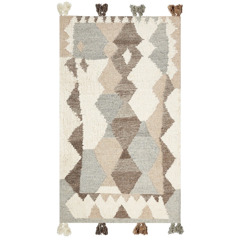 Dywan wełniany kilim 80 x 150 cm wielokolorowy ARALEZ Dywan wełniany kilim 80 x 150 cm wielokolorowy ARALEZ