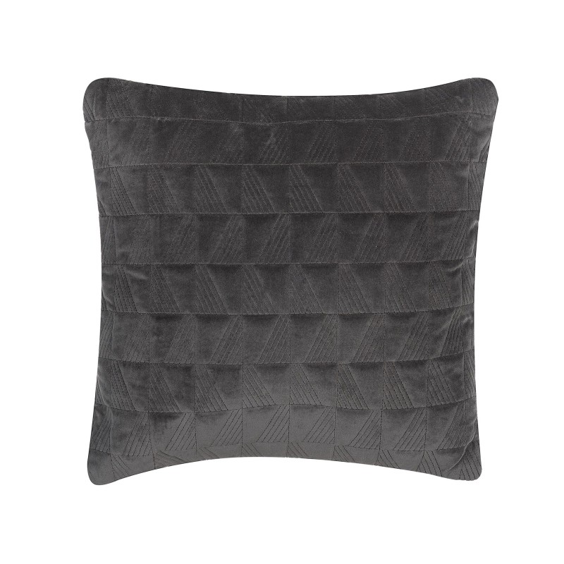 Zestaw 2 poduszek dekoracyjnych LALAM Bawełna 45 x 45 cm Szary Wzór geometryczny Zestaw 2 poduszek dekoracyjnych LALAM Bawełna 45 x 45 cm Szary Wzór geometryczny