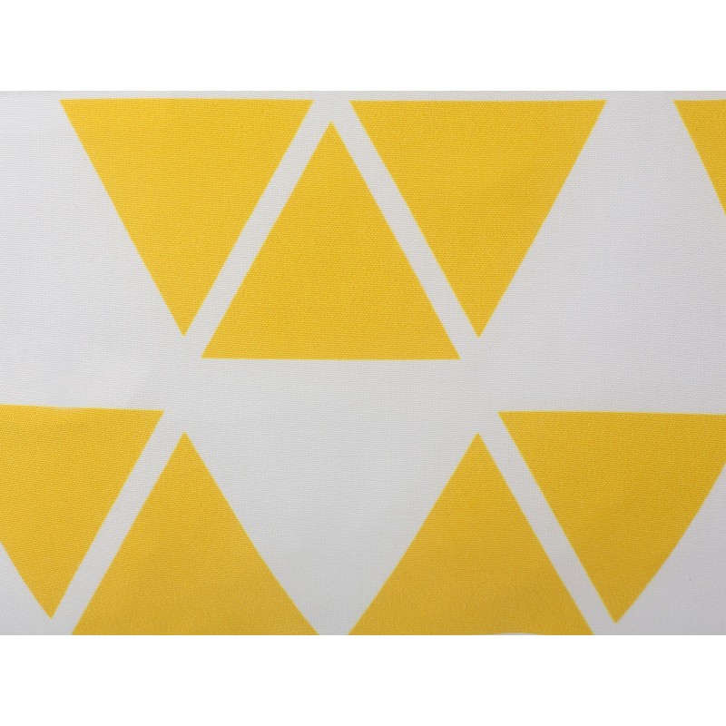 Zestaw 2 poduszek dekoracyjnych PANSY 45 x 45 cm Żółty Wzór geometryczny Zestaw 2 poduszek dekoracyjnych PANSY 45 x 45 cm Żółty Wzór geometryczny