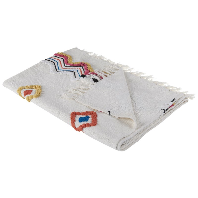 Koc MORENA Bawełna 130 x 180 cm Kolorowy Koc MORENA Bawełna 130 x 180 cm Kolorowy