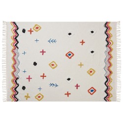 Koc MORENA Bawełna 130 x 180 cm Kolorowy Koc MORENA Bawełna 130 x 180 cm Kolorowy