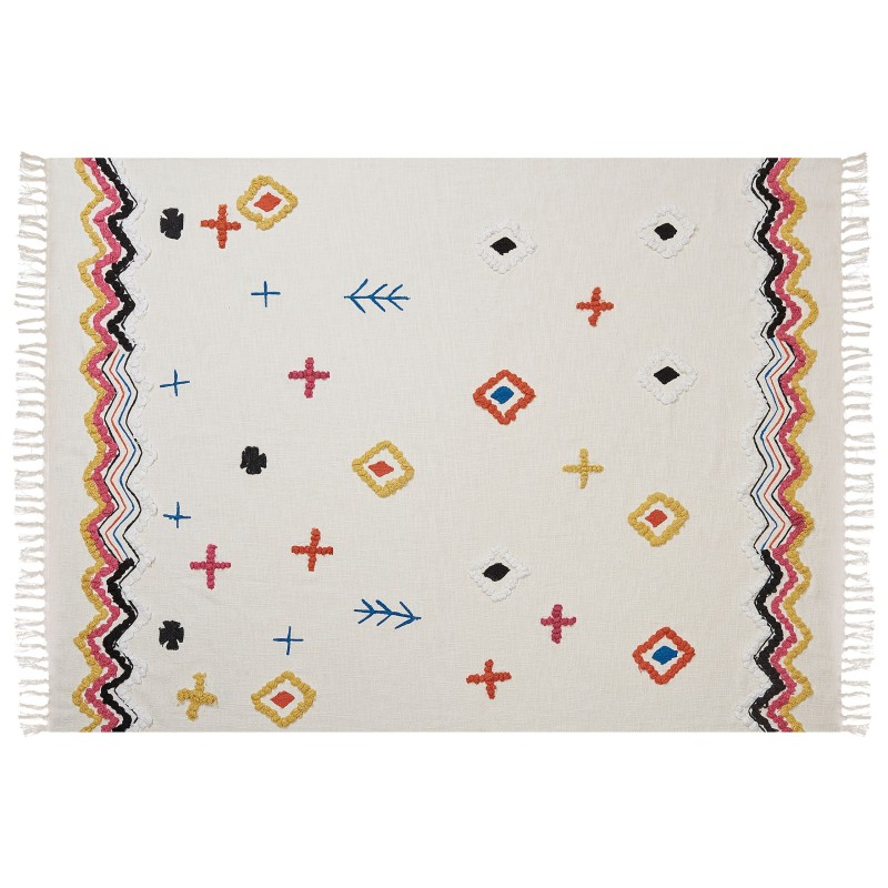 Koc MORENA Bawełna 130 x 180 cm Kolorowy Koc MORENA Bawełna 130 x 180 cm Kolorowy